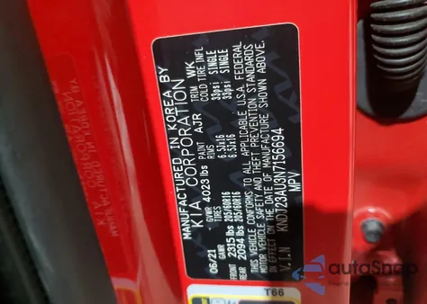 2022 Kia Soul Lx из США, поврежденный, VIN KNDJ23AU3N7156694